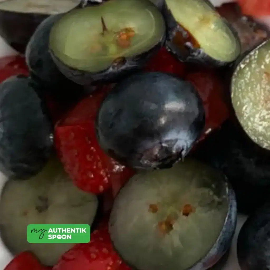 Mixed berries rich in polyphenols that support gut health and reduce inflammation