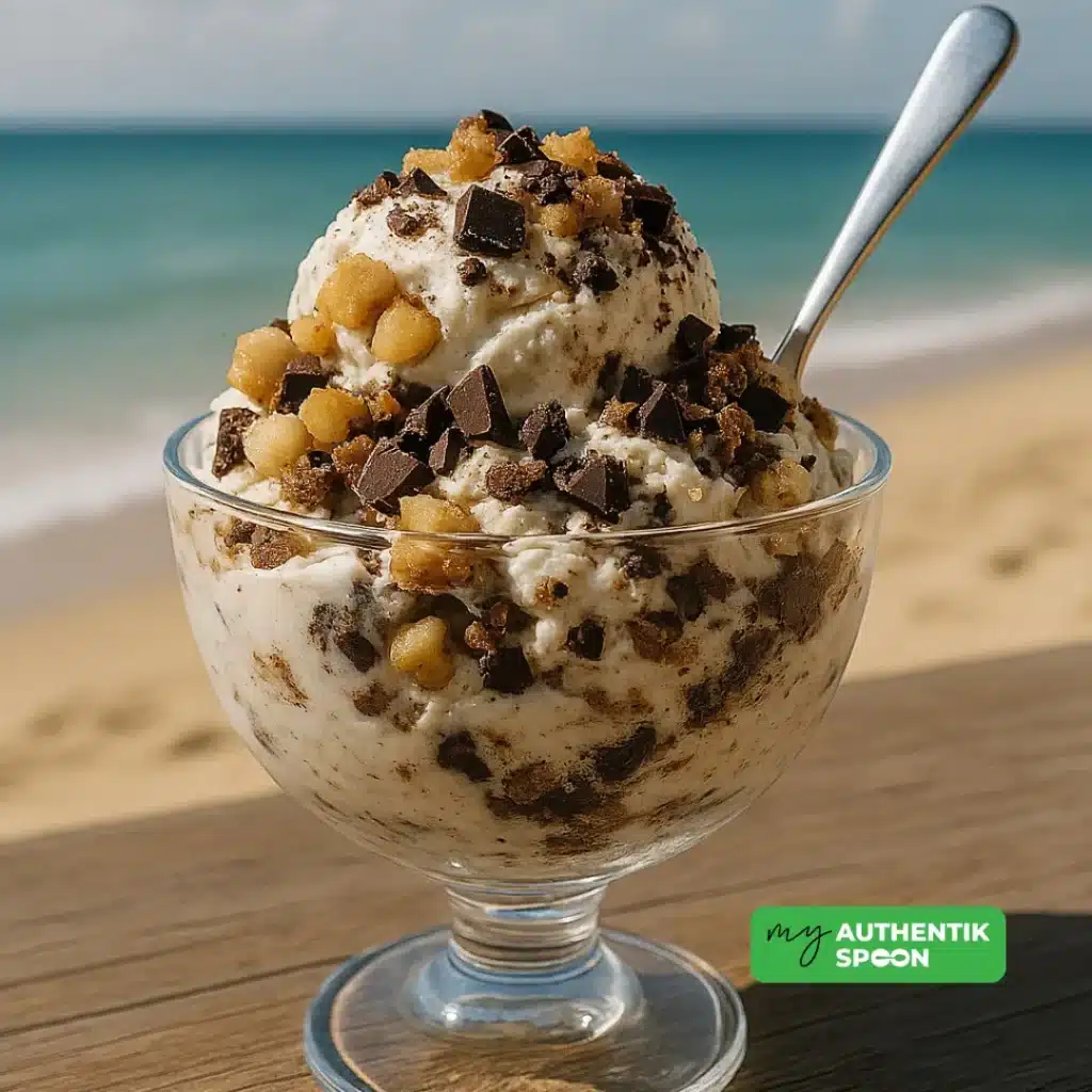 Sugar- and dairy-free chocolate ice cream on the beach – anti-inflammatory recipe for weight loss and gut health