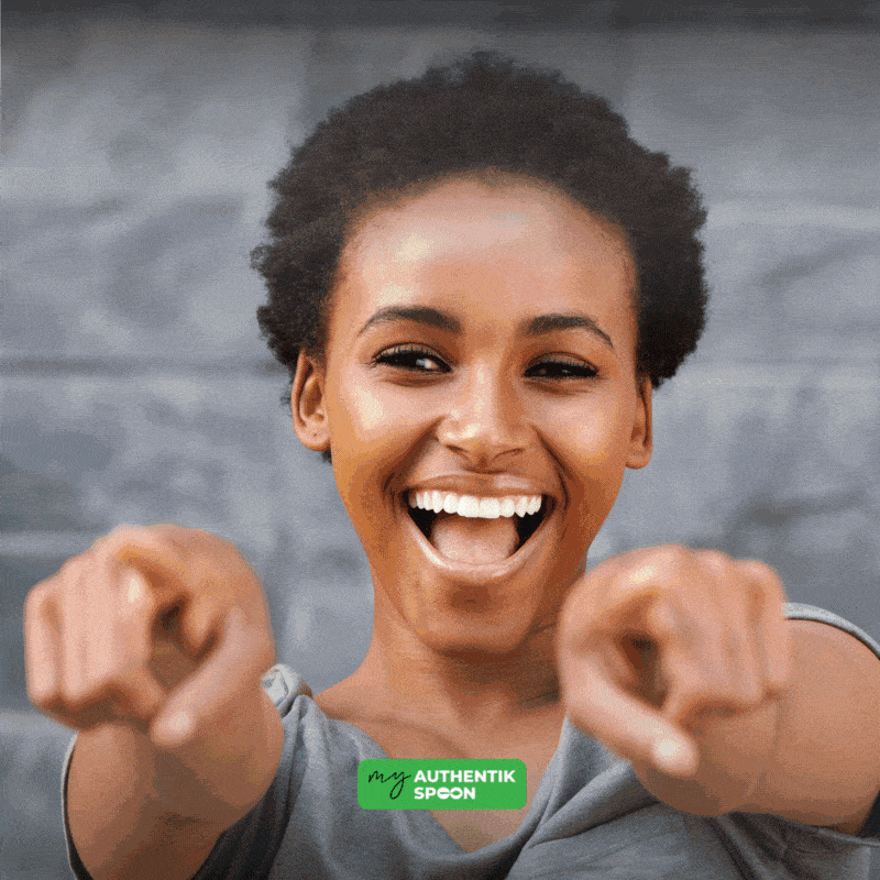 Smiling woman pointing directly at the camera, promoting the “5-Day Body Reset Challenge – September edition” happening from 21st to 26th September 2025, with free registration by MyAuthentikSpoon.