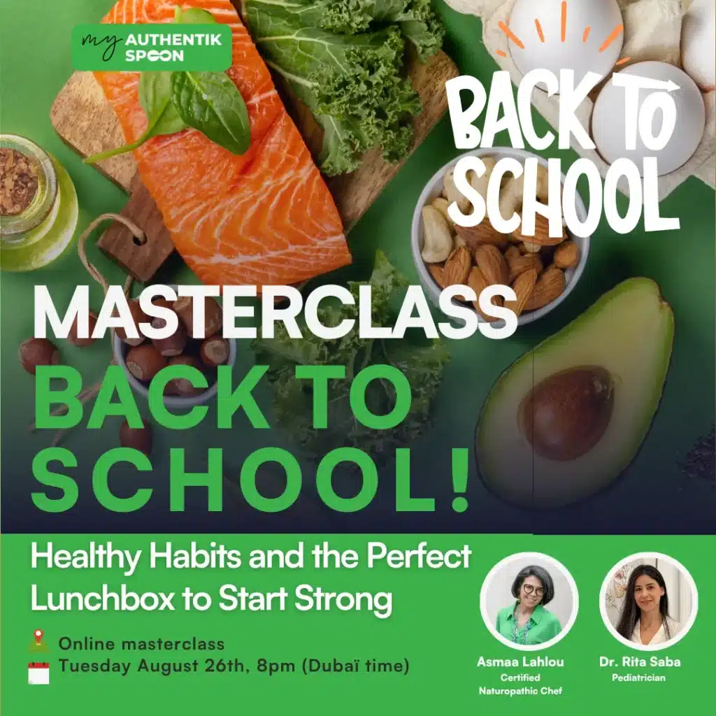 Back to School masterclass with Asmaa Lahlou and Dr. Rita Saba on healthy habits and lunchbox ideas to boost immunity and energy
