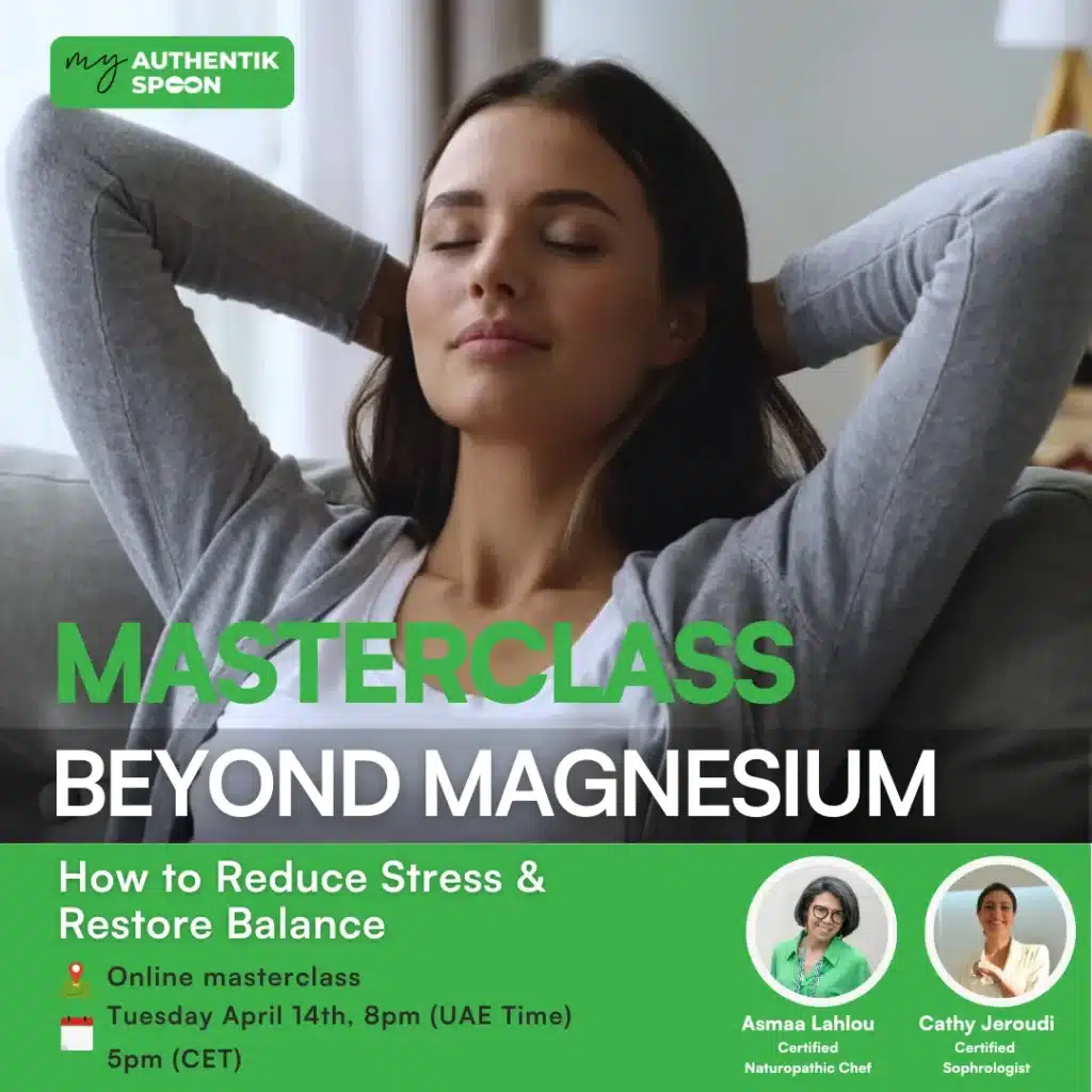 Beyond Magnesium masterclass on stress regulation with Asmaa Lahlou and Cathy Jeroudi – learn how to reduce stress and restore balance naturally